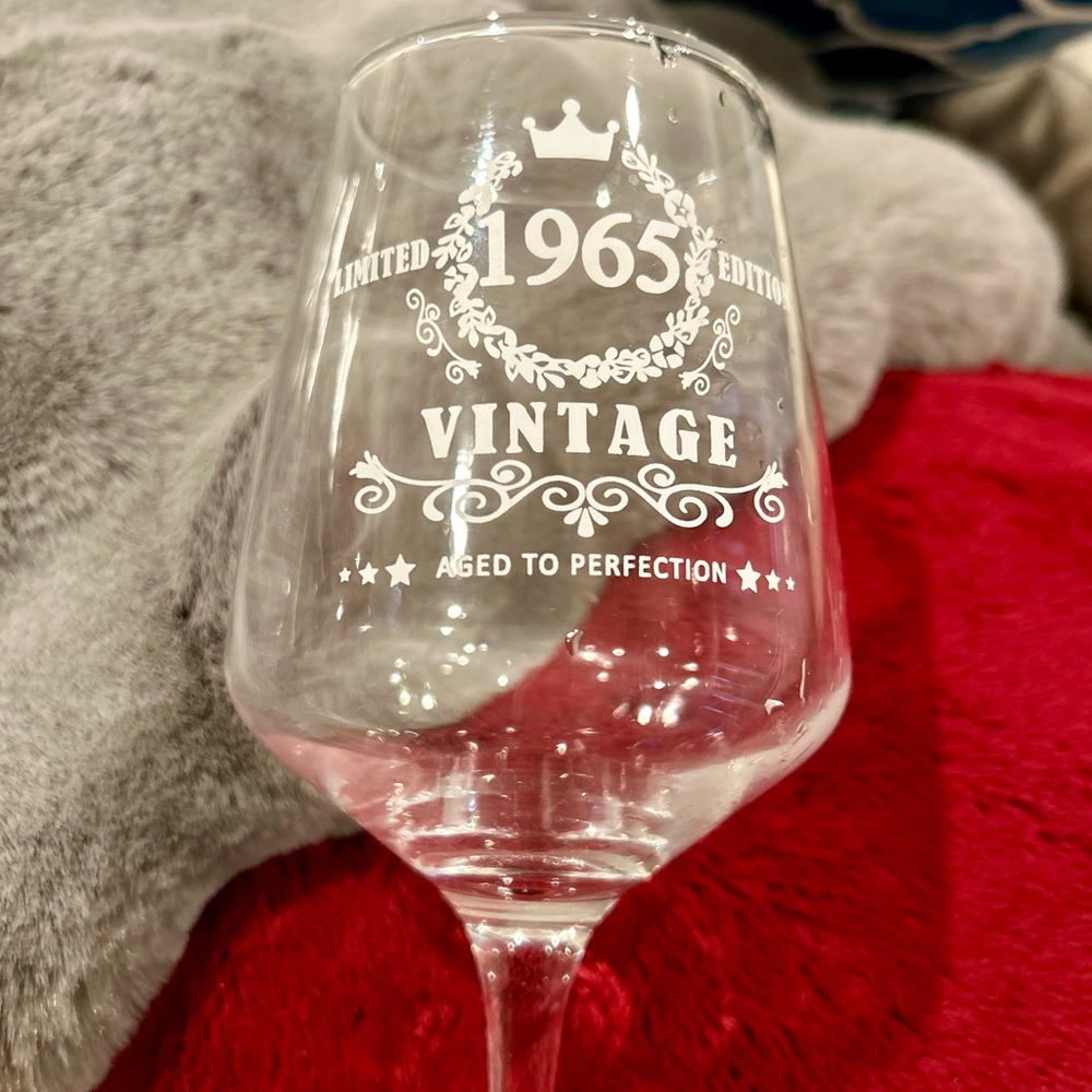 Vintage 1965 Limited Edition Wine Glass
